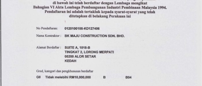 Projek Pembinaan BK Maju Construction Sdn. Bhd. - Kualiti Tinggi & Reka Bentuk Moden